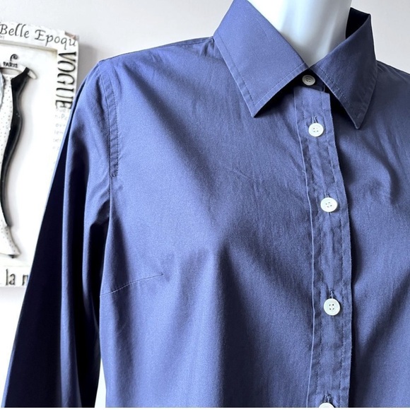 J.Crew Navy Blue Cotton Button Down Shirt Size M - Picture 1 of 6